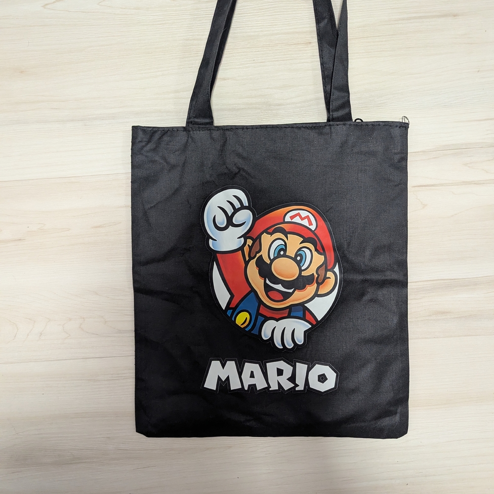 Nintendo Black Tote Bag with Mario Design